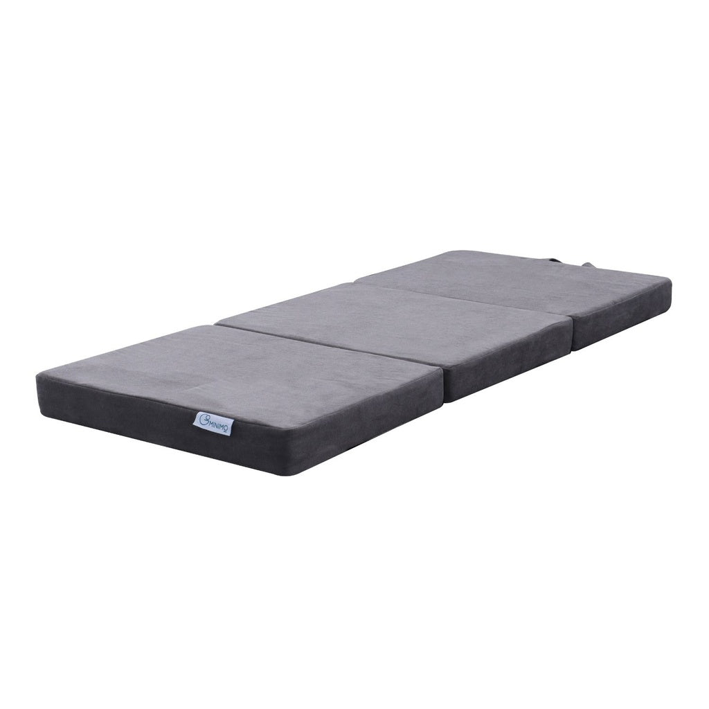 GOMINIMO 3 Fold Folding Mattress Single Light Grey GO-FM-101-EON