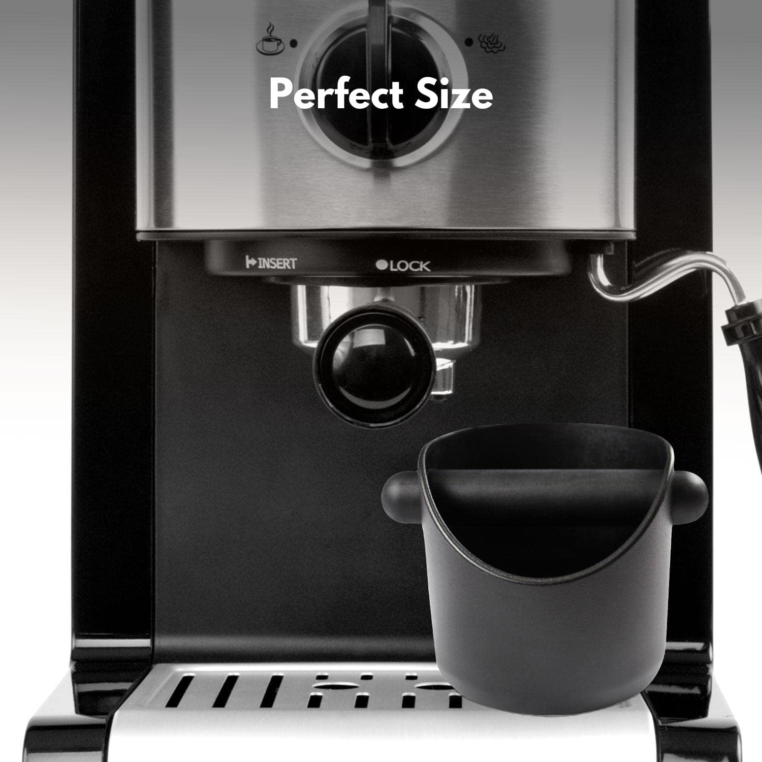 GOMINIMO Coffee Knock Box With Removable Knock Bar Black 11cm GO-KBX-100-JXS