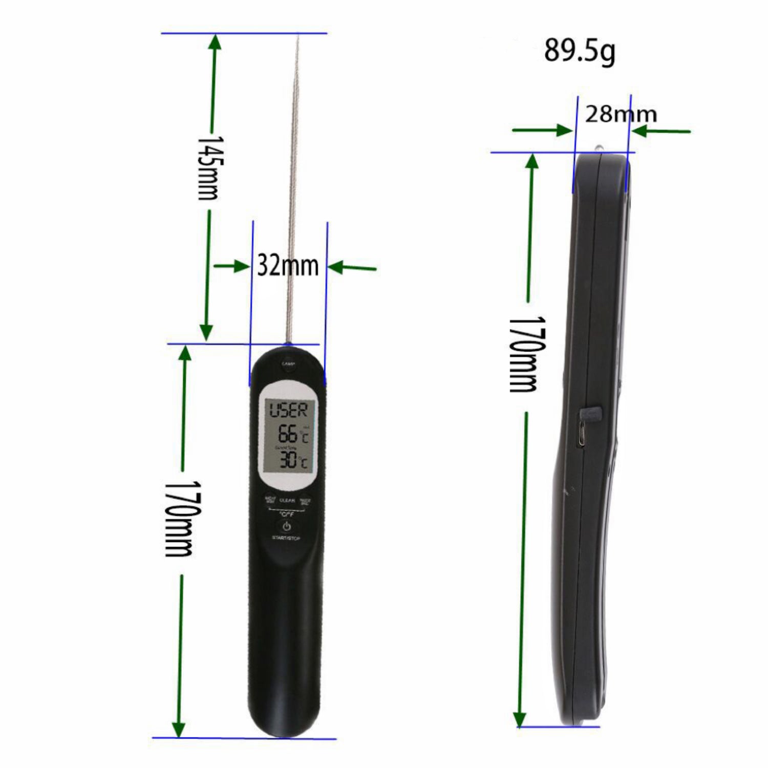 GOMINIMO Smart Digital Meat Thermometer with LED Light GO-MPT-100-HD