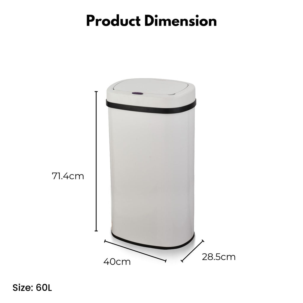 MIRAKLASS Sensor Bin 60L White Oval MK-SB-102-JR