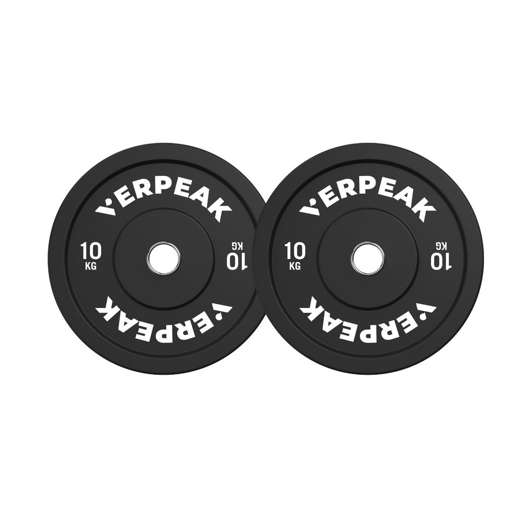 VERPEAK Black Bumper Weight Plates-Olympic (10kgx2) VP-WP-101-FP / VP-WP-101-LX