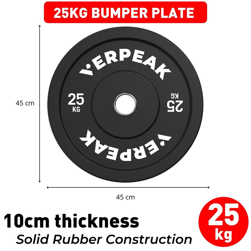 VERPEAK Black Bumper weight plates-Olympic (15kgx1) VP-WP-102-FP / VP-WP-102-LX