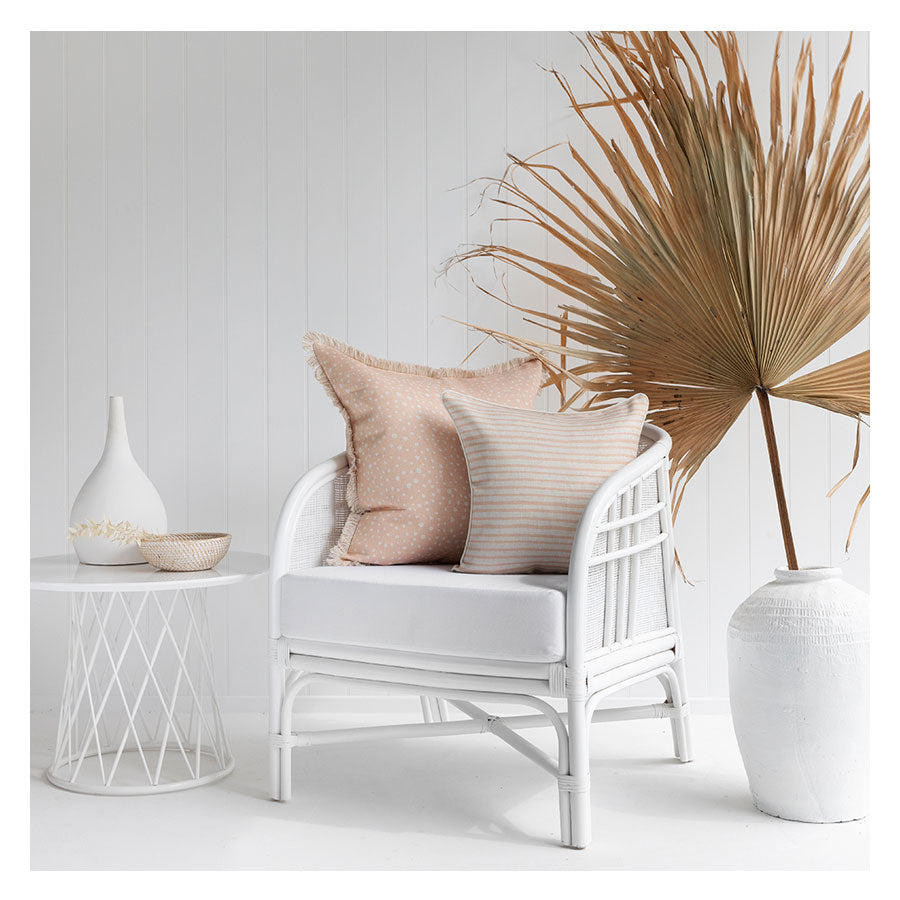 Cushion Cover-Coastal Fringe-Lunar Blush-60cm x 60cm