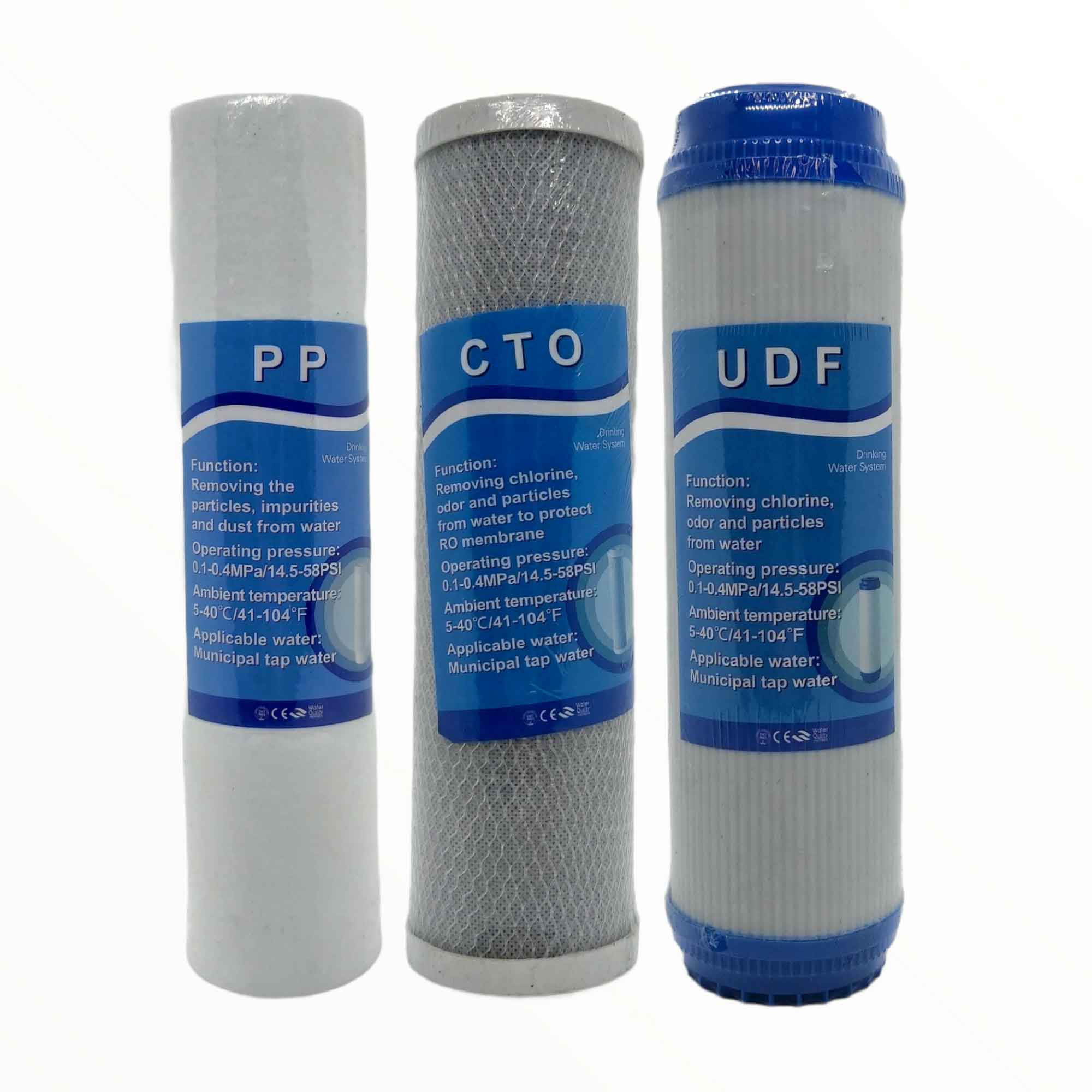 10" RO Water Filter Cartridge Replacement Set 3/4/5/6 Stage Reverse Osmosis 3 Pk