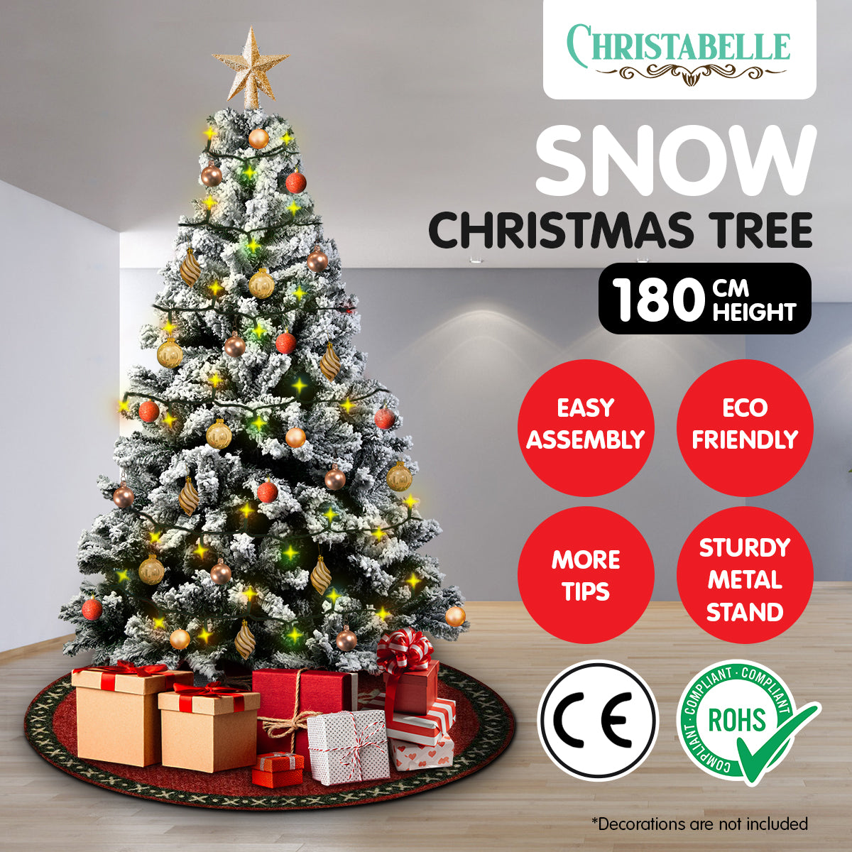 Christabelle Snow-Tipped Artificial Christmas Tree 1.8m - 850 Tips