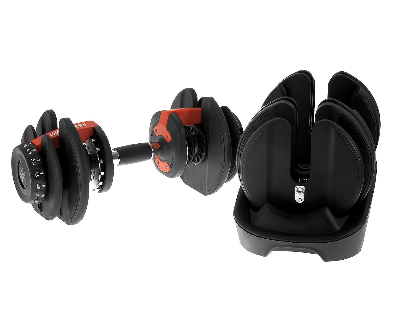 Powertrain 2x 24kg  Adjustable Dumbbells with Stand