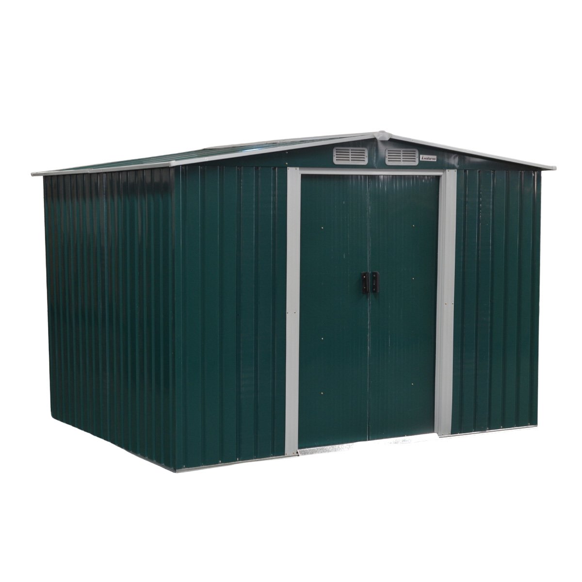 Wallaroo Garden Shed Spire Roof 6ft x 8ft Outdoor Storage Shelter - Green