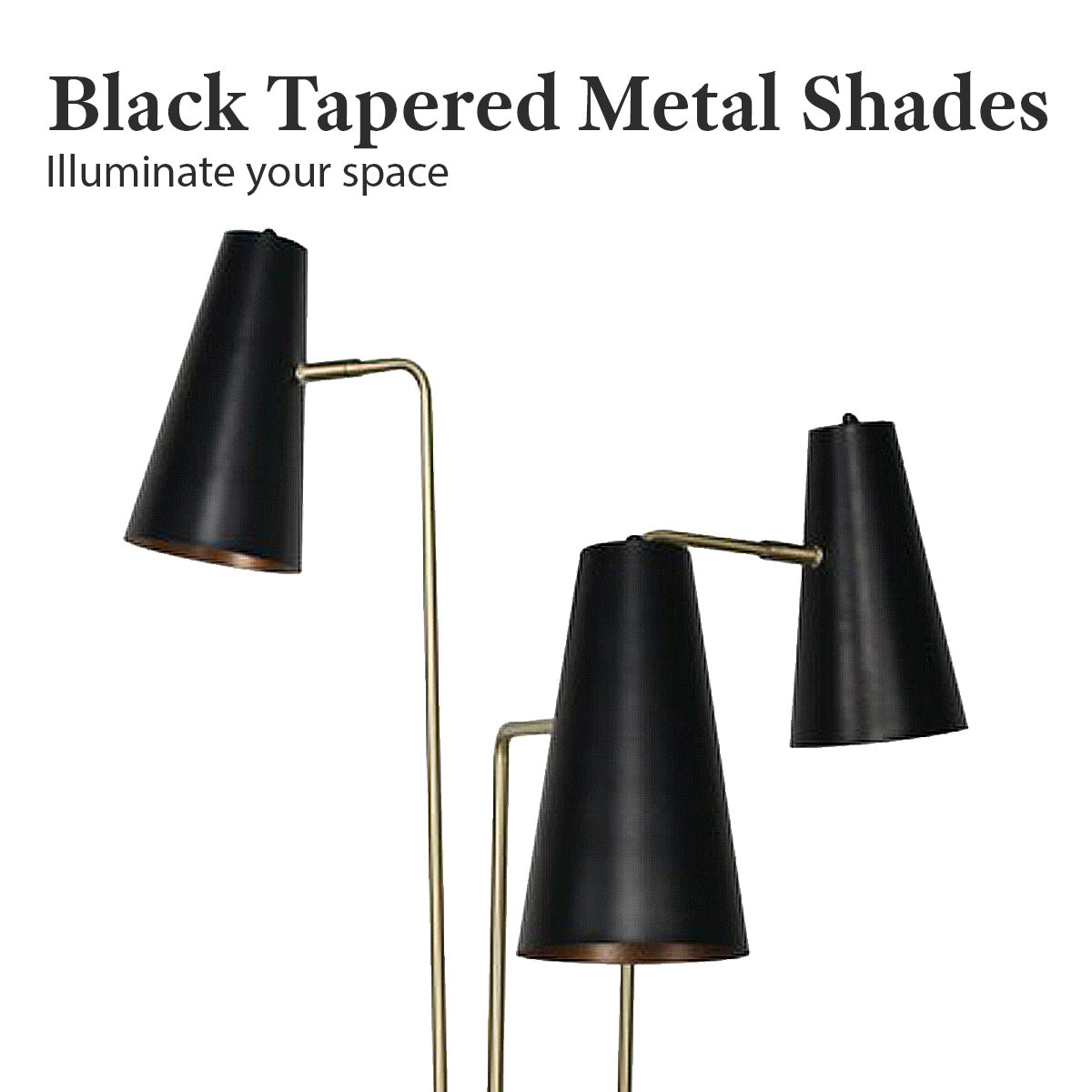 Sarantino Three Metal Shade Floor Lamp