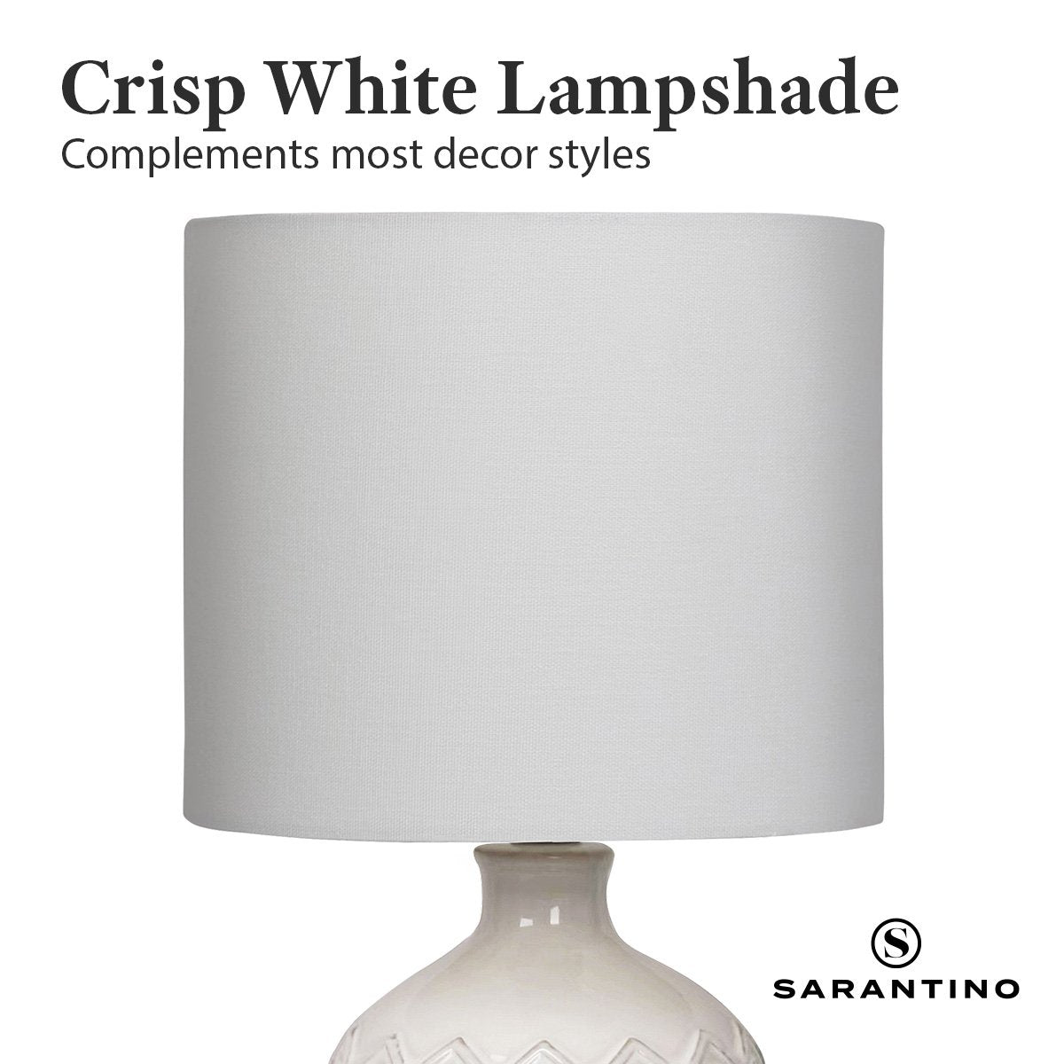 Sarantino Ceramic Table Lamp In Cream