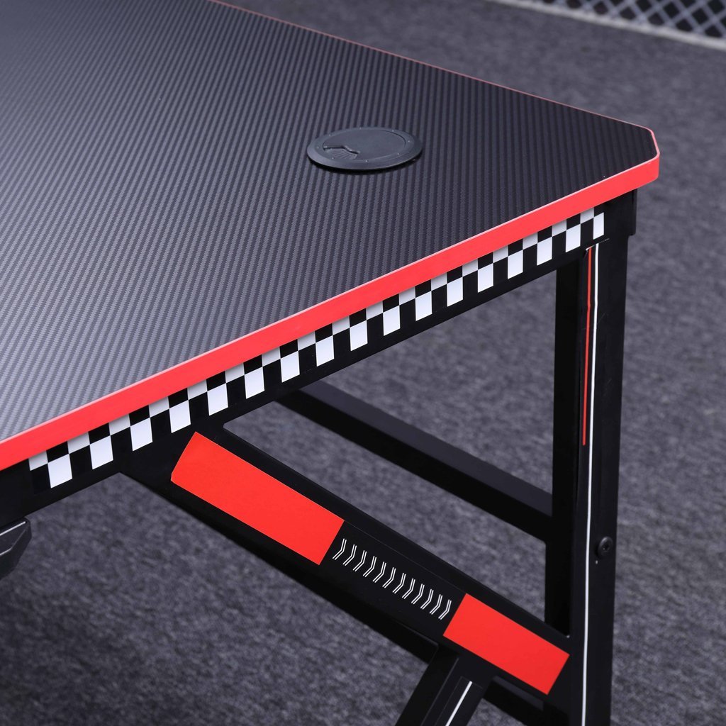 Gaming Desk Desktop PC Computer Desks Desktop Racing Table Office Laptop Home K-Shaped Legs Black