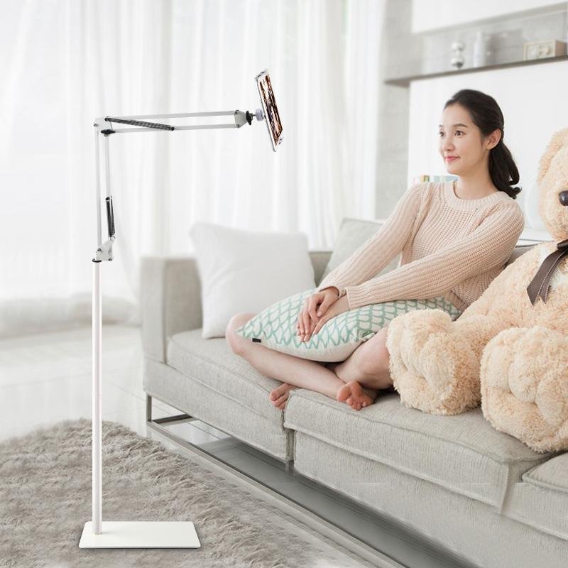 Hands Free Floor Stand Adjustable Bed Clip Holder For Tablet iPad iPhone 170cm Black