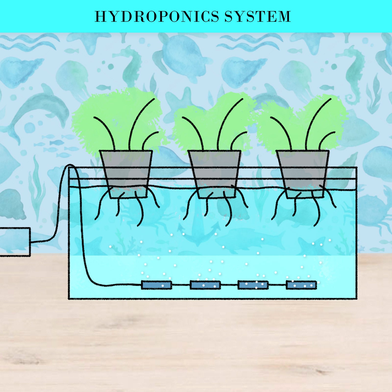 Dynamic Power White Aquarium Air Pump Oxygen Hydroponic 4 Outlet 670L/H 8W