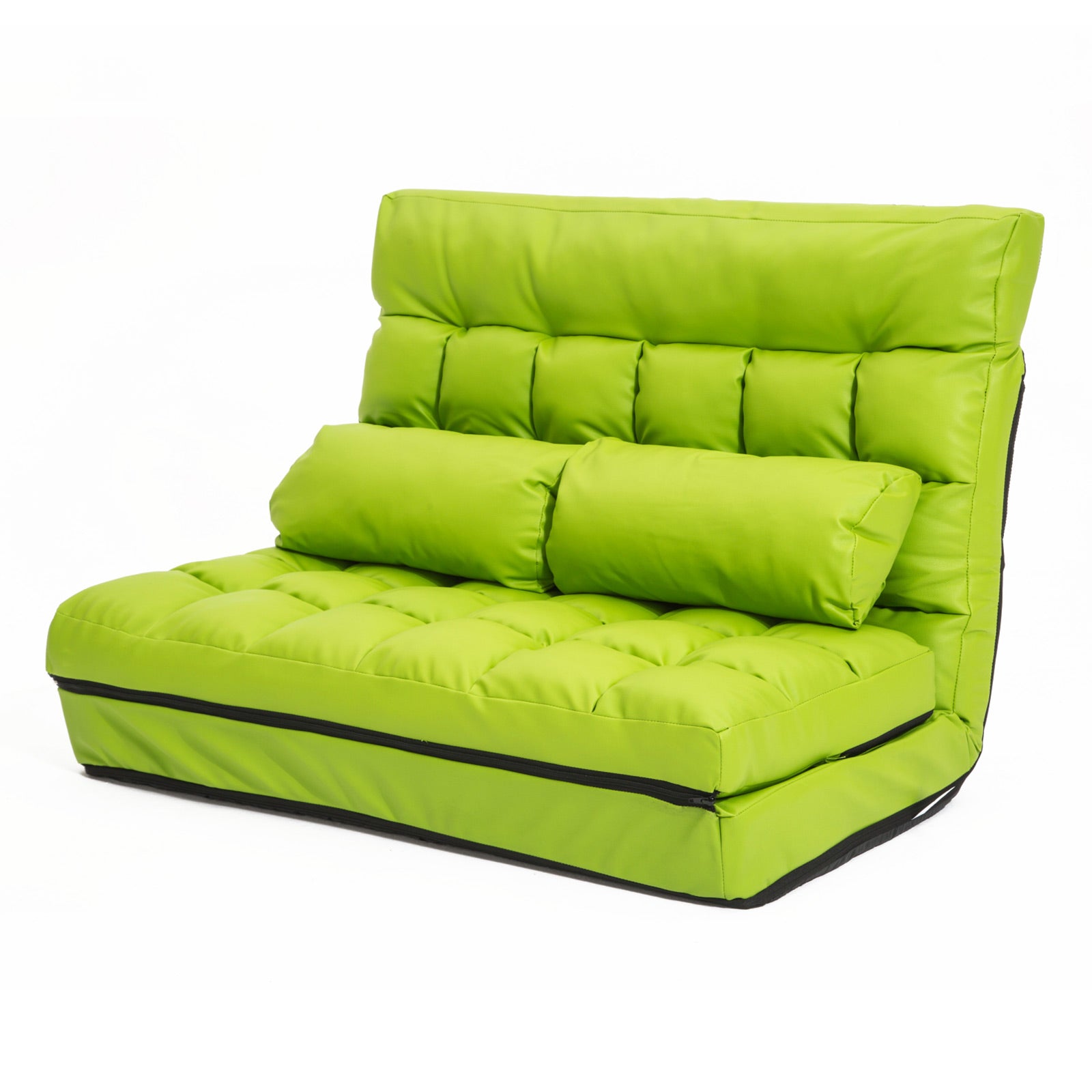 La Bella Double Seat Couch Bed Green Sofa Gemini Leather