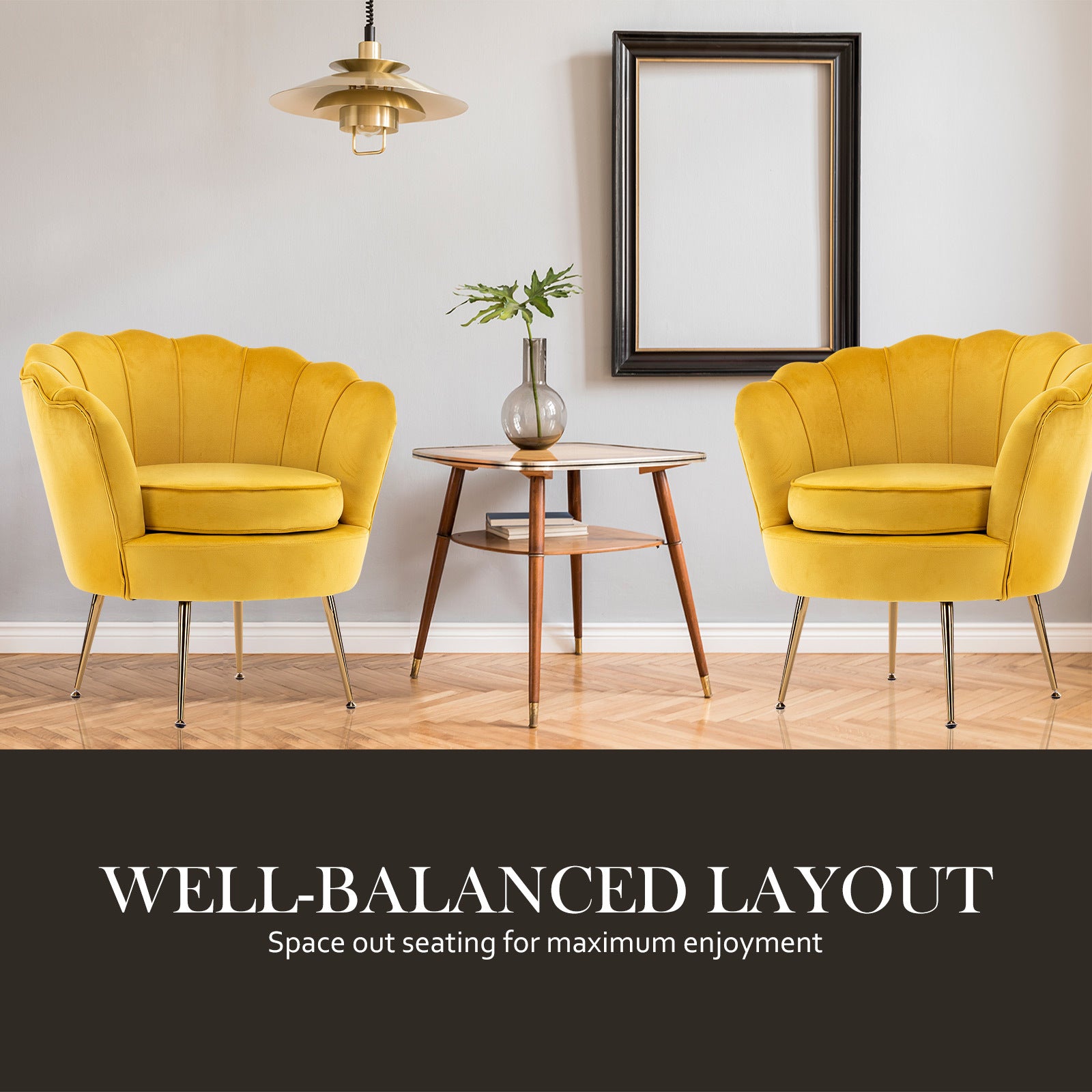 Yellow armchair with discount footstool