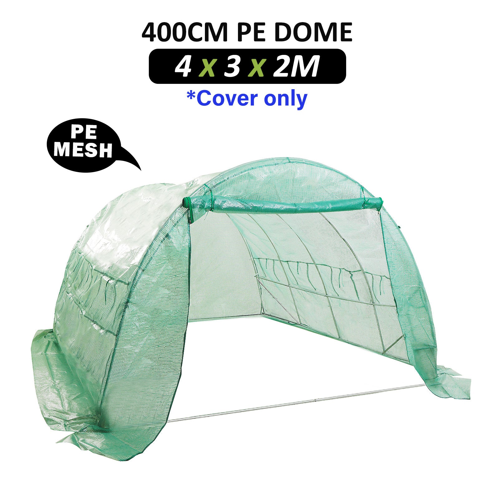 Home Ready Dome Tunnel 400cm Garden Greenhouse Shed PE Cover Only