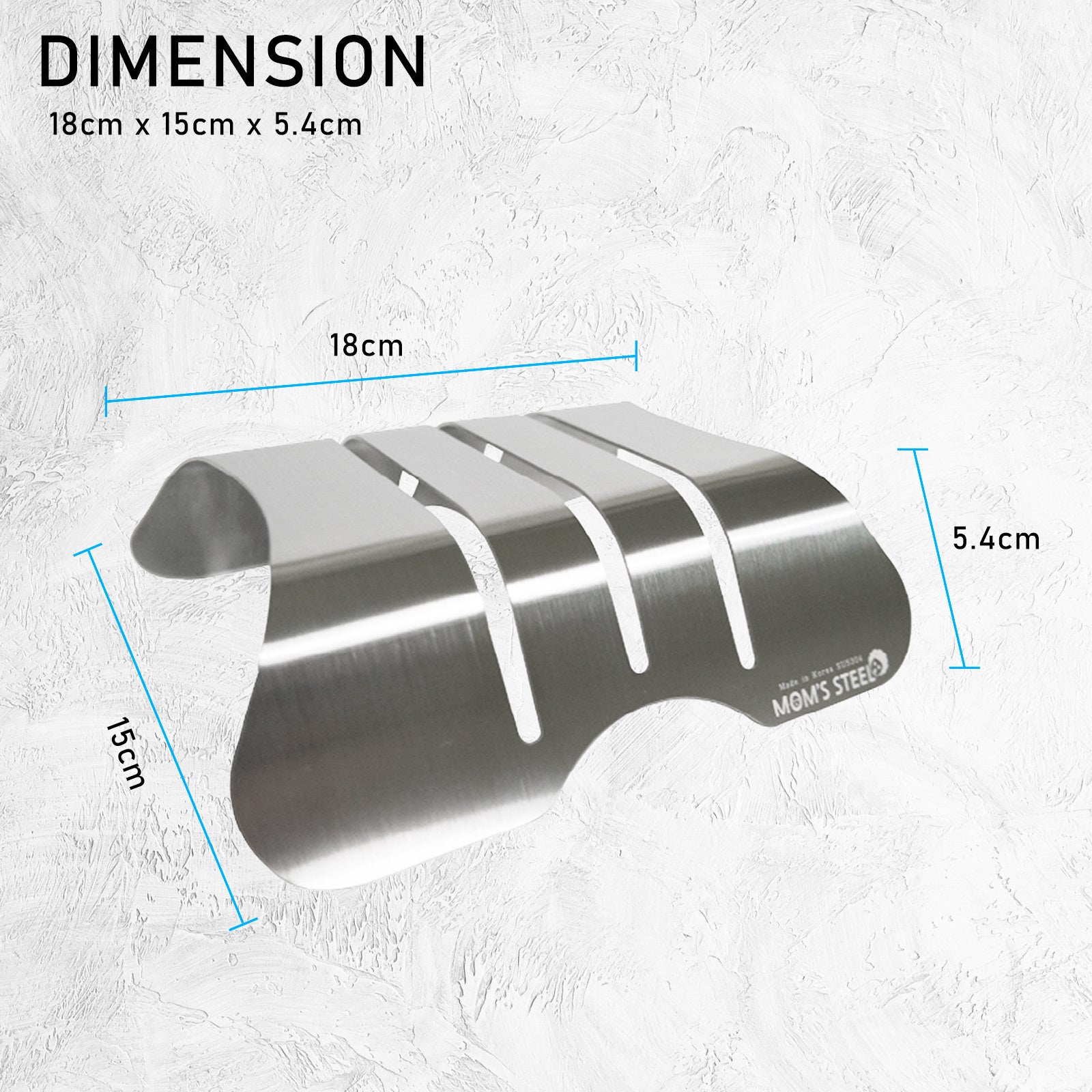 MOM'S STEEL Combo SML Stainless Steel Chopping Cutting Board + Chopping Boards Holder