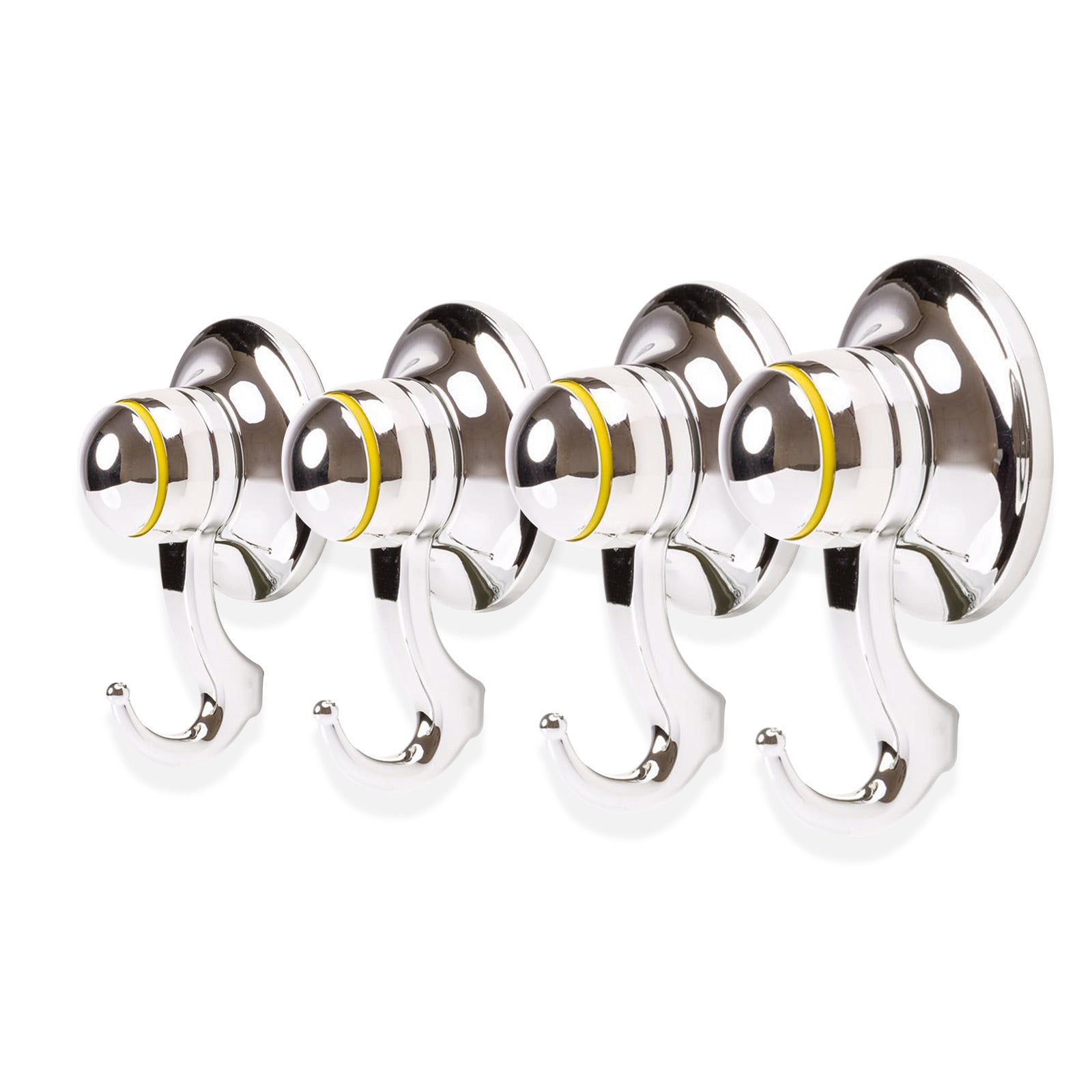 KiahLoc 4PC Chrome 56mm Suction Hook Removable