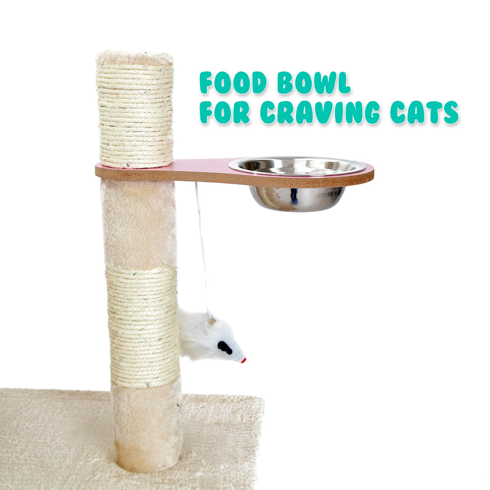 Paw Mate 170cm Beige Cat Tree Danie Multi Level Scratcher