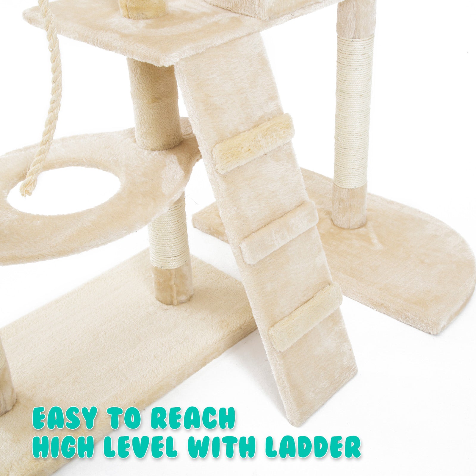 Paw Mate 170cm Beige Cat Tree Danie Multi Level Scratcher