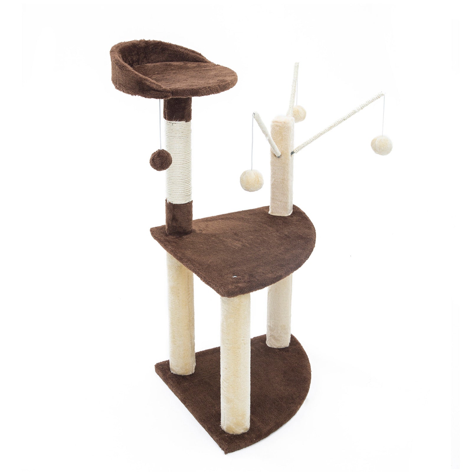 Paw Mate 96cm Brown Cat Tree Luna Multi Level Scratcher