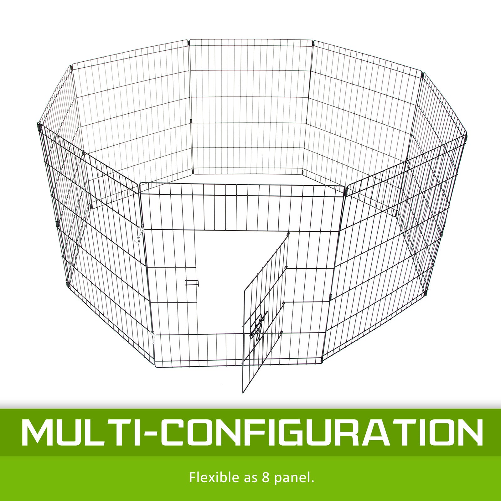 Paw Mate Pet Playpen 8 Panel 36in Foldable Dog Cage + Cover