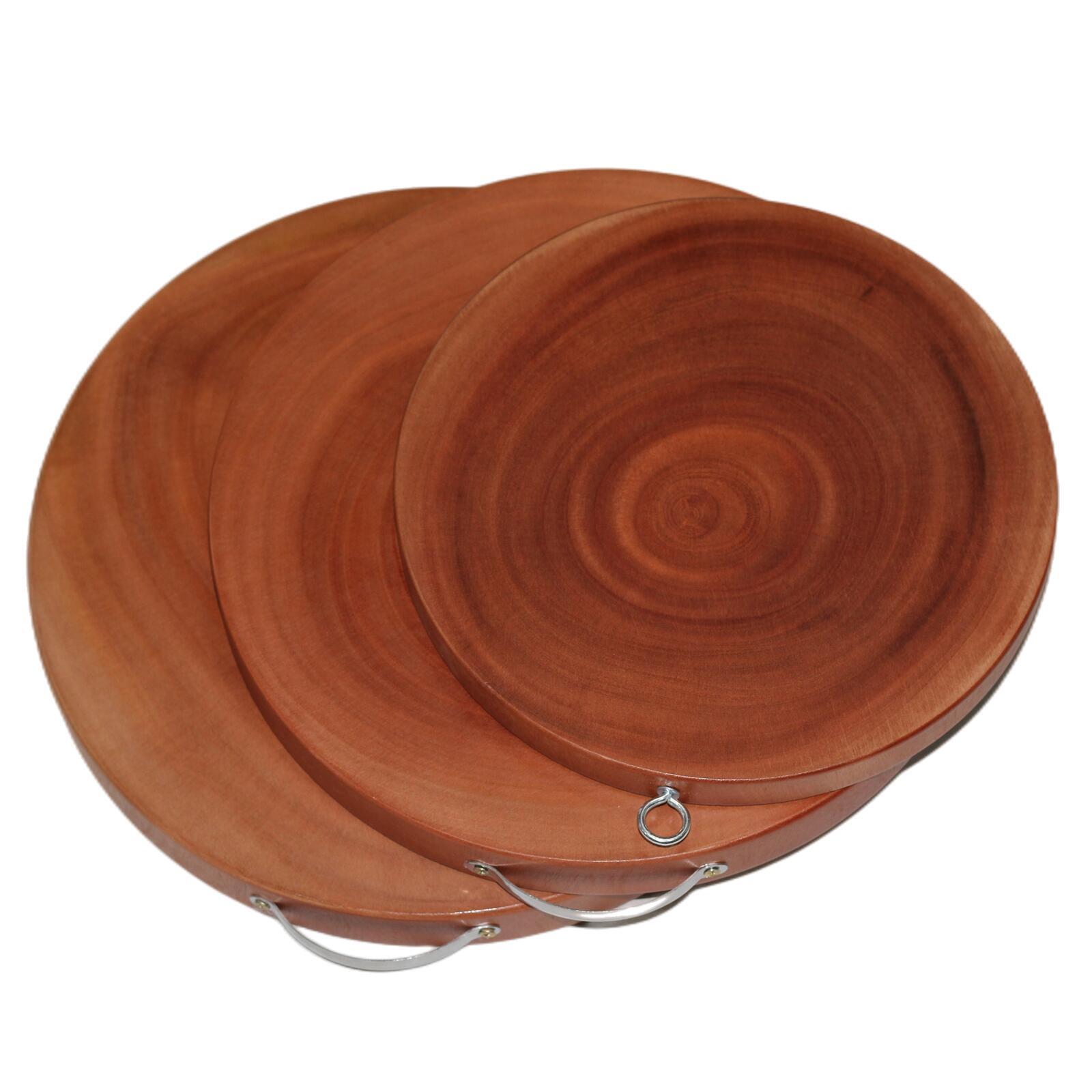 YES4HOMES 3 Natural Hardwood Hygienic Kitchen Cutting Wooden Chopping Board Round