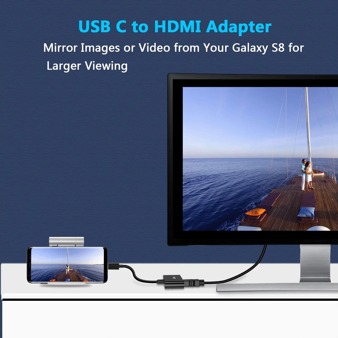 CHOETECH HUB-M03 USB-C To HDMI Adapter(4K@60hz) with 60W PD Charging Port