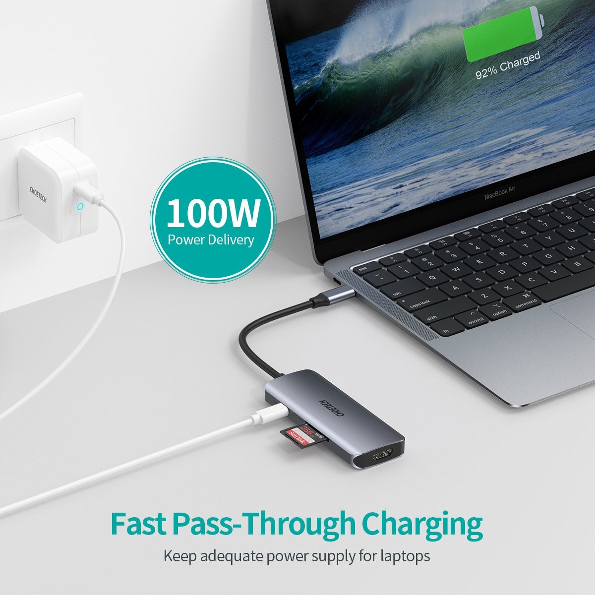 CHOETECH HUB-M19 USB-C 7-in-1 Multifunction Adapter