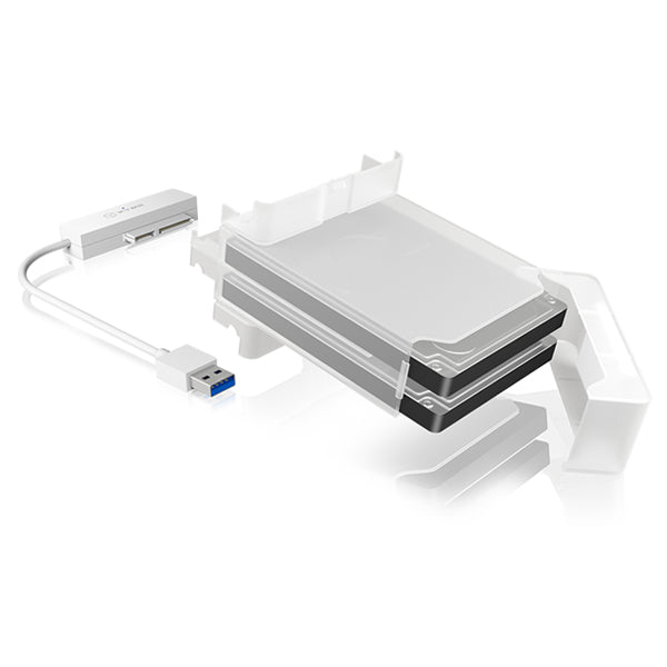 ICY BOX Adapter and enclosure for 2x 2.5" SATA HDDs/SSDs (IB-AC7032-U3)