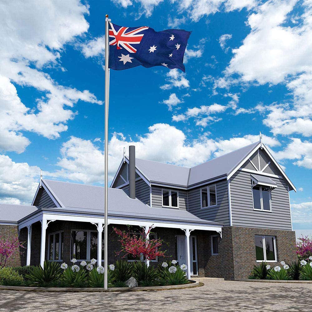 6.2M Australia Sectional Flag Pole Kit Australian Outdoor Aussie Flags Flagpole