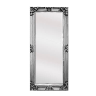 Deluxe French Provincial Ornate Mirror - Antique Silver - 90cm x 170cm