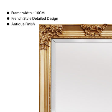 Deluxe French Provincial Ornate Mirror - Gold - X large 210cm x 110cm