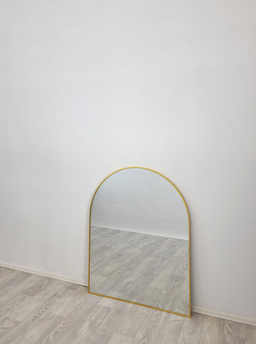 Gold Metal Arch Mirror  - Small 80cm x 100cm