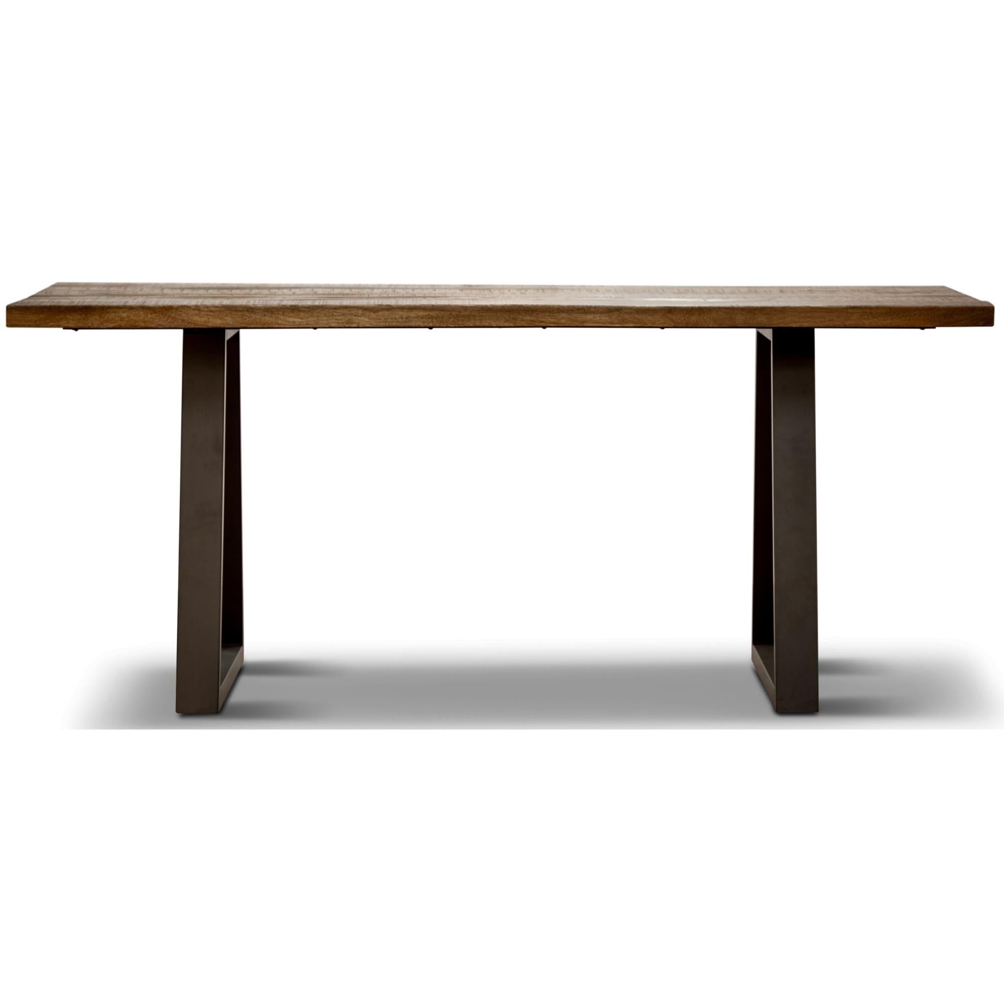 Begonia Dining Table 220cm Live Edge Solid Mango Wood Unique Furniture - Natural