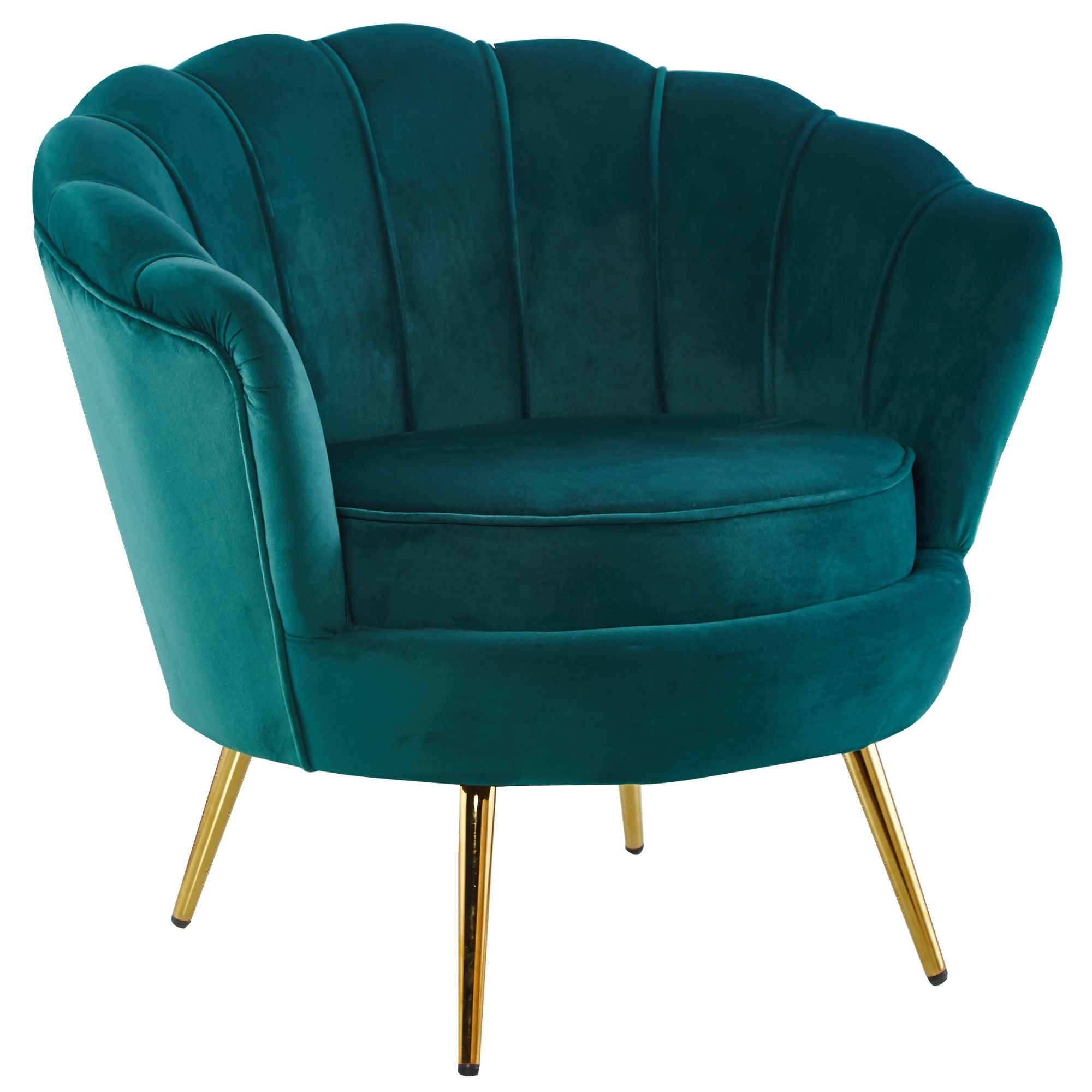 Bloomer Velvet Fabric Accent Sofa Love Chair - Green