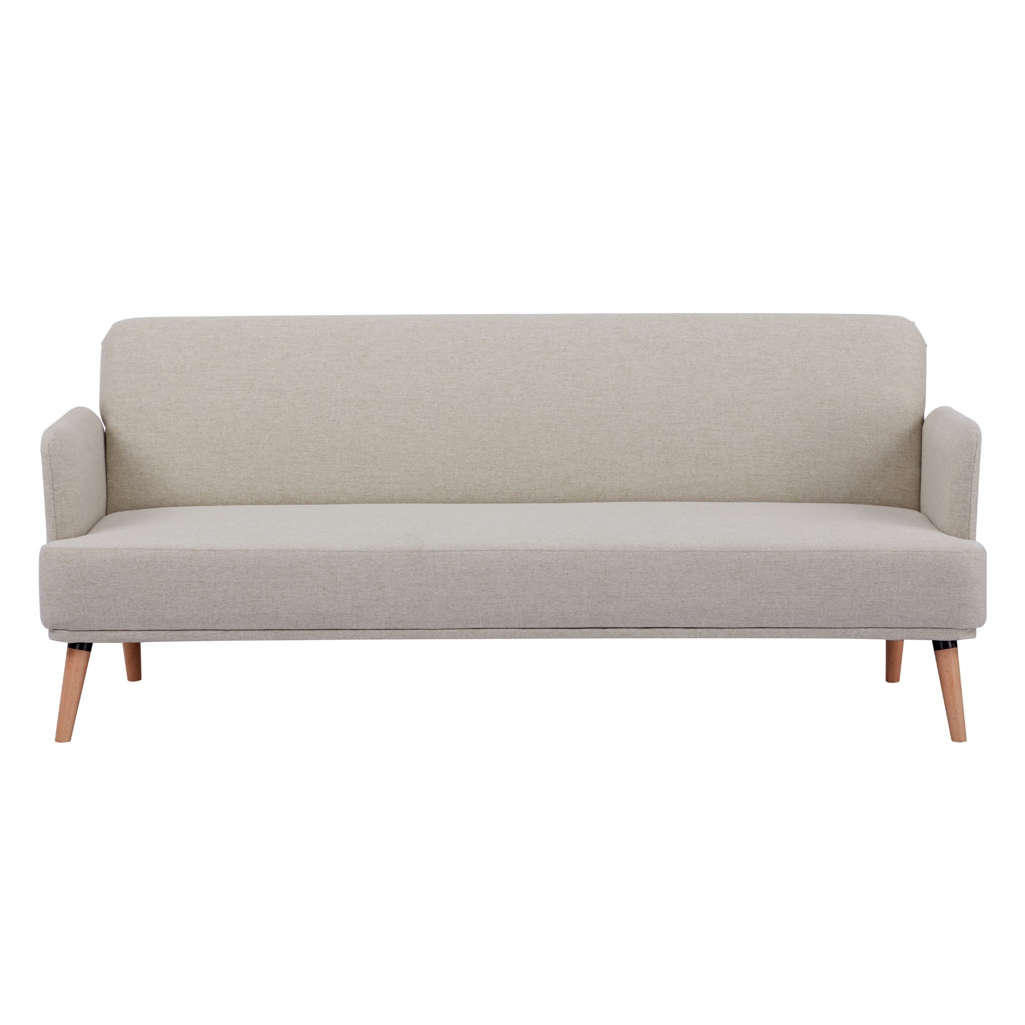 Merlin 3 Seater Sofa Futon Bed Fabric Lounge Couch - Beige