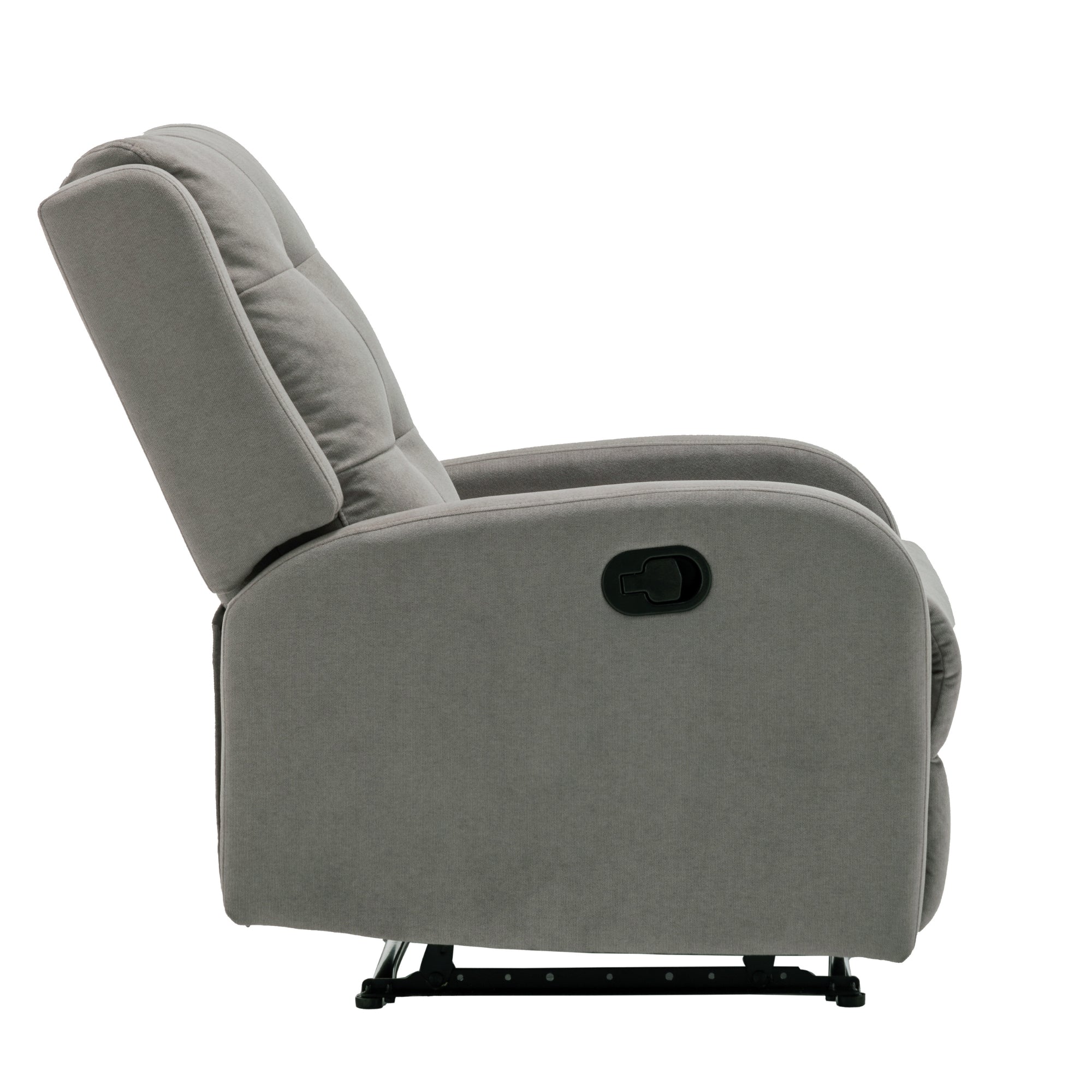 Flynn Recliner ArmChair Fabric Upholstered Sofa Lounge Accent Chair Light Grey