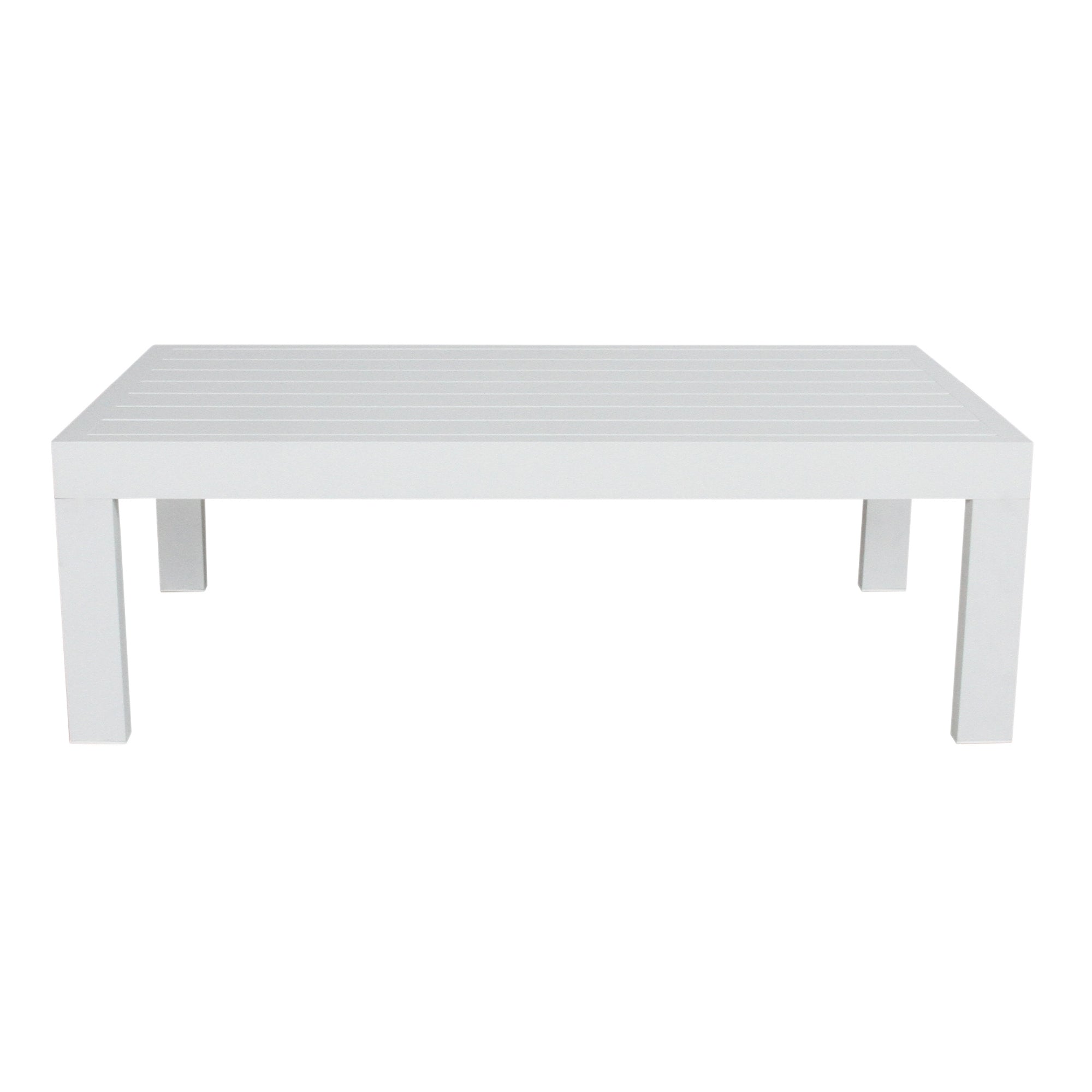 Outie 133cm Outdoor Coffee Table Aluminum Frame White