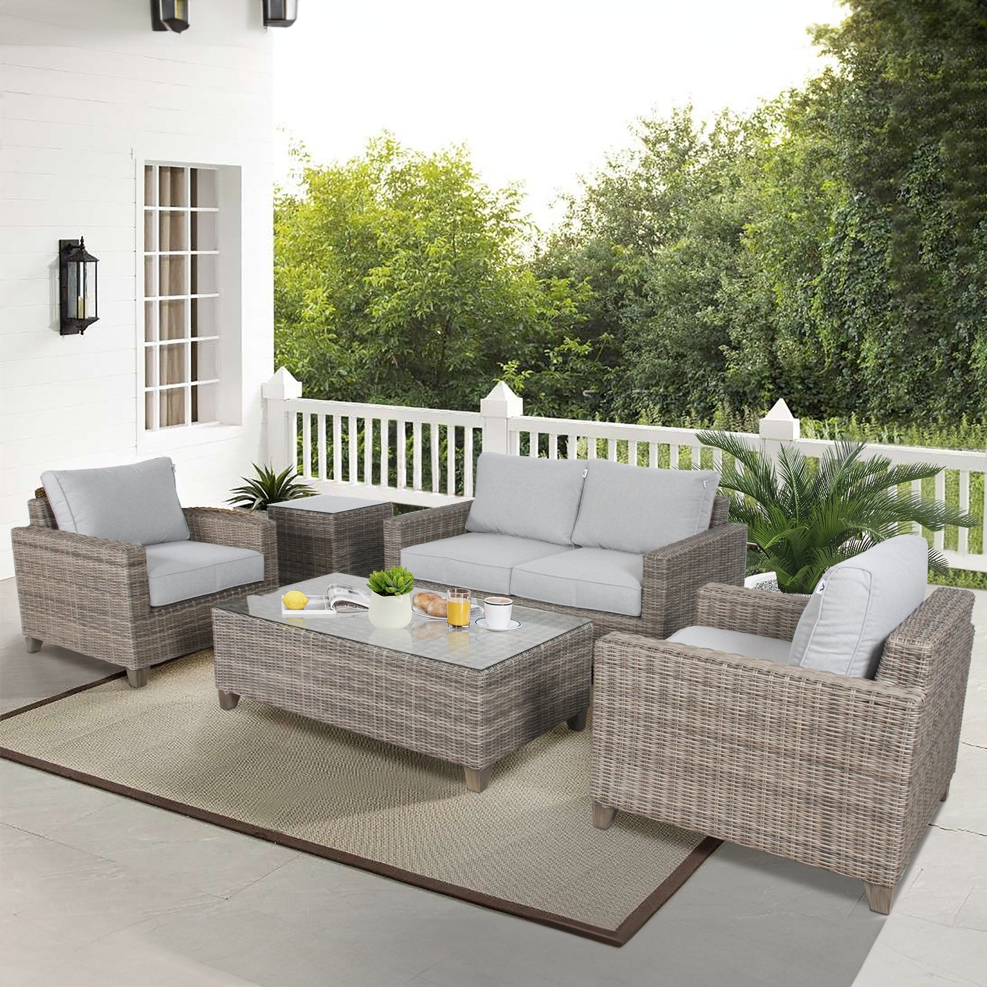 Sophy 2 Seater Wicker Rattan Outdoor Sofa Chair Lounge