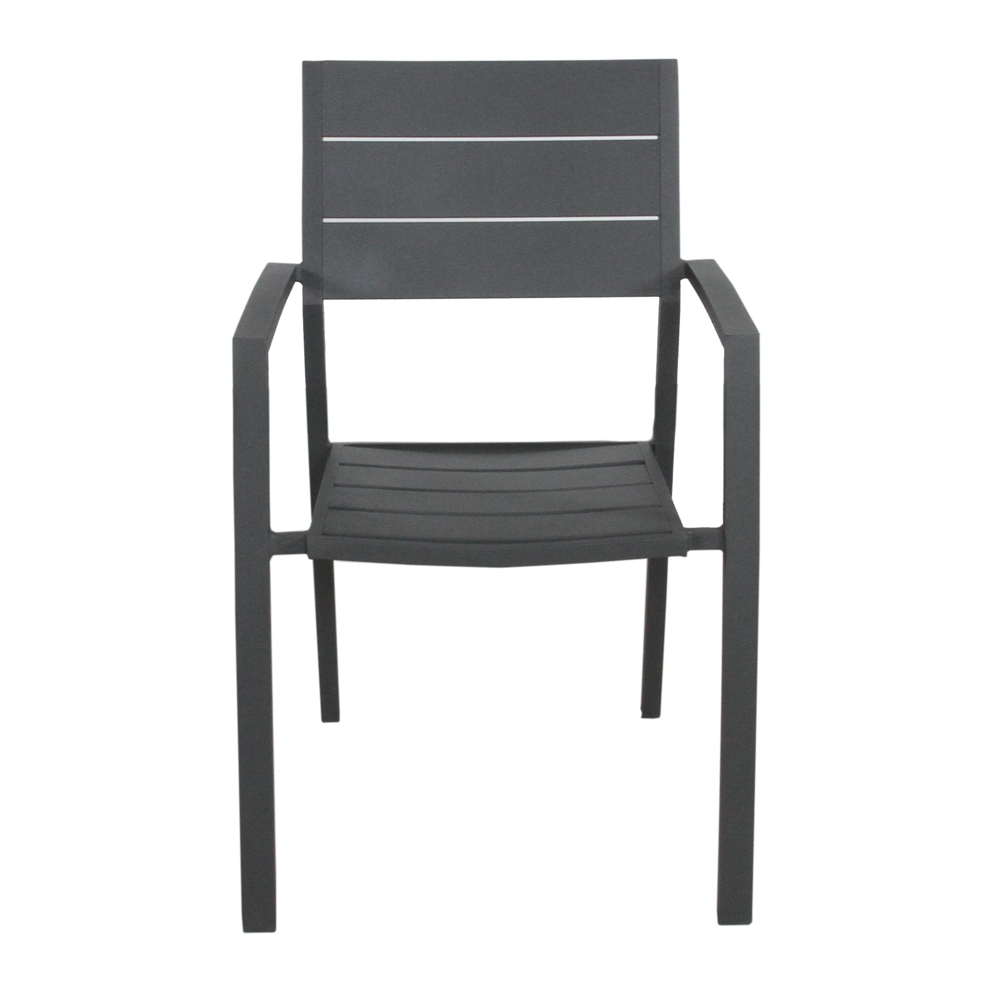 Percy 8pc Set Outdoor Dining Table Chair Aluminium Frame Grey