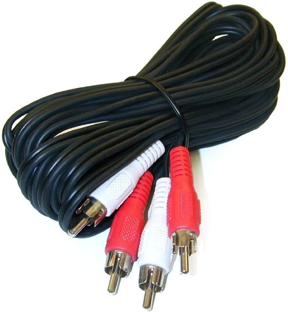 3M 2-RCA Male To Male Dual 2RCA Cable, 2 RCA Stereo Audio Cord Connector