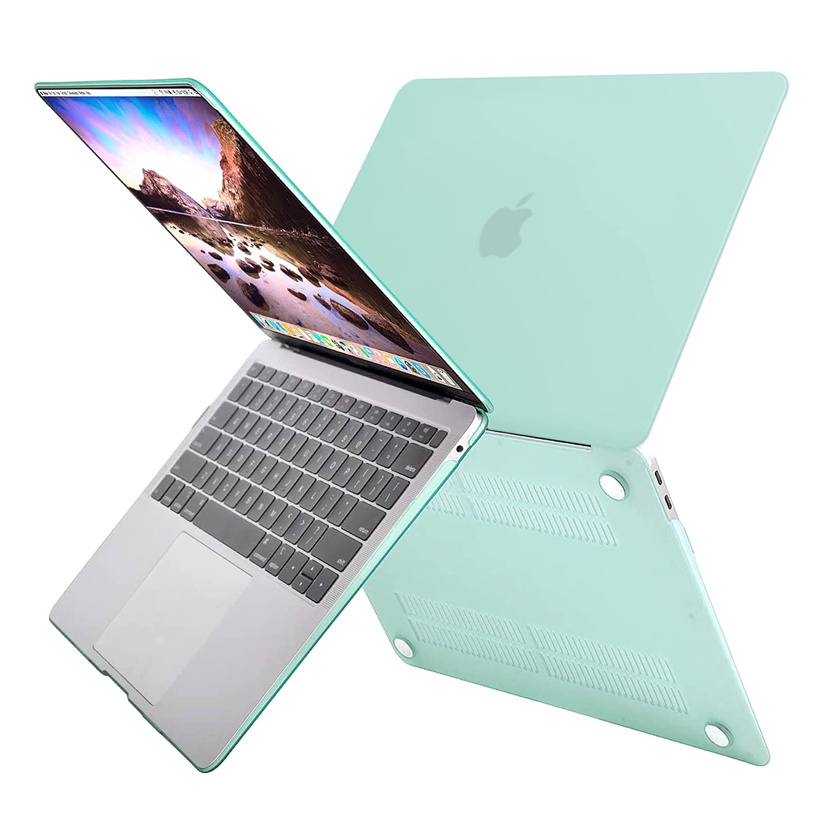 MacBook Air 13 Inch Case 2020 2019 2018, A1932, A2179, A2337 Shell Case Keyboard Cover Green