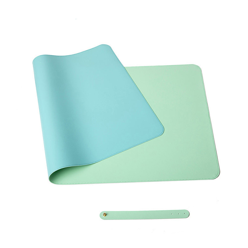 Green 120cm*60cm Dual Side Office Desk Pad Waterproof PU Leather Computer Mouse Pad