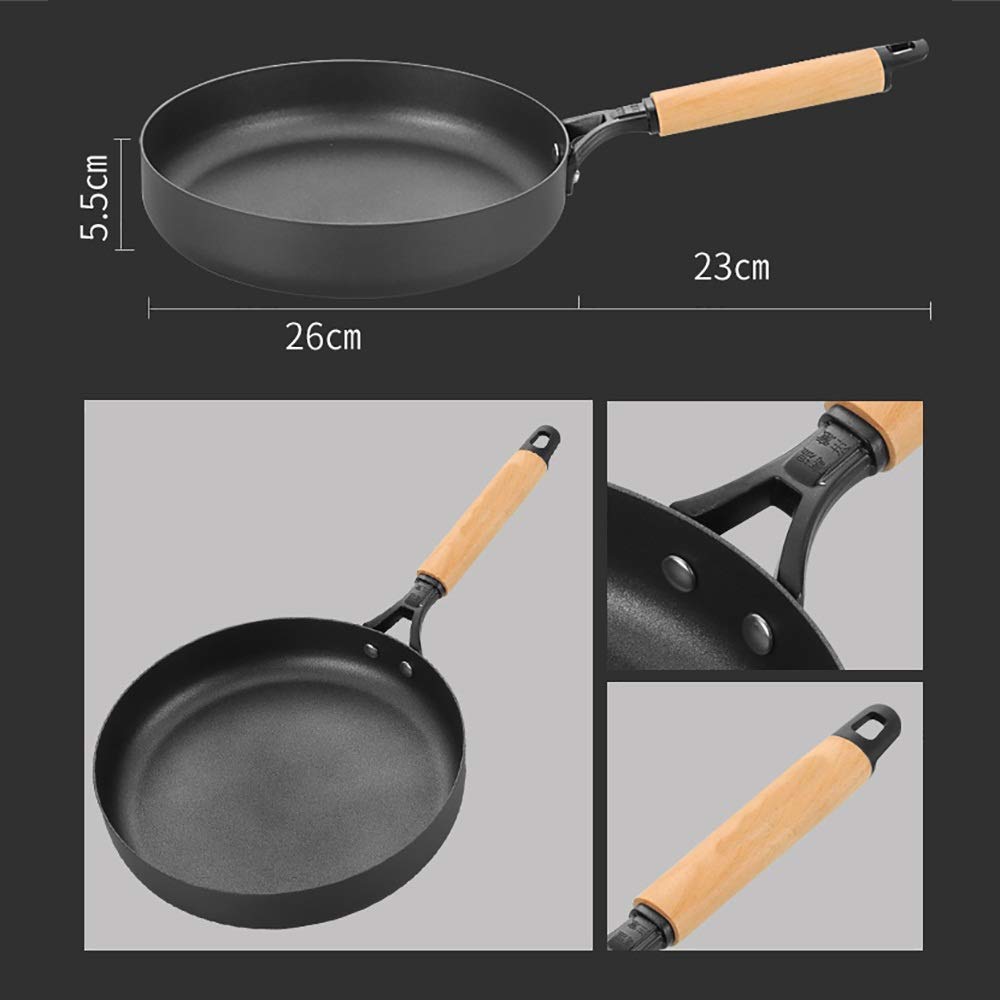 6Pcs Cookware Set Non-Stick Soup Pot Wok Fry Pan Lid Kitchen Kitchen Restaurant Cookware