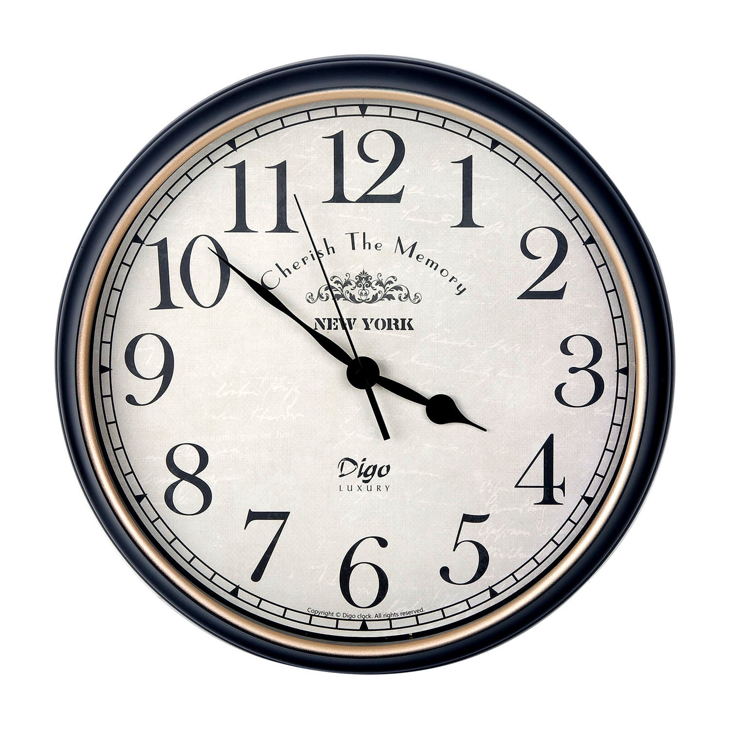 Wall Clock Large 41cm Silent Home Wall Decor Retro Clock for Living Room Kitchen Home Office