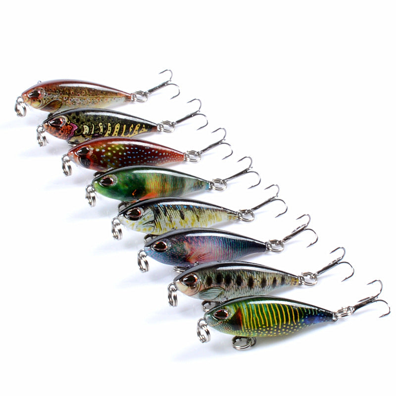 8x Popper Poppers 4.8cm Fishing Lure Lures Surface Tackle Fresh Saltwater