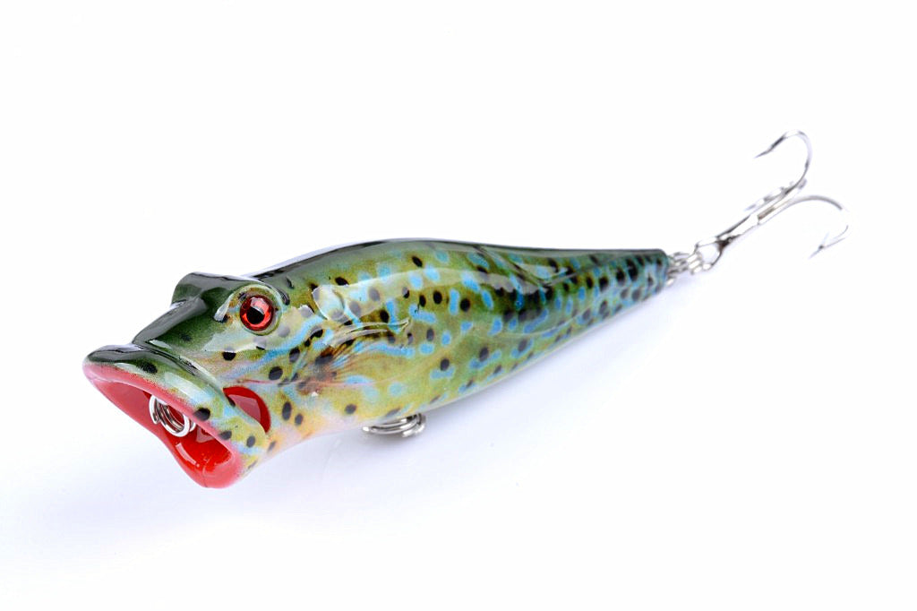 5X 8cm Popper Poppers Fishing Lure Lures Surface Tackle Fresh Saltwater