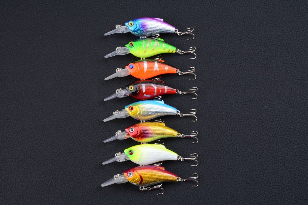 8x 7.5cm Popper Crank Bait Fishing Lure Lures Surface Tackle Saltwater