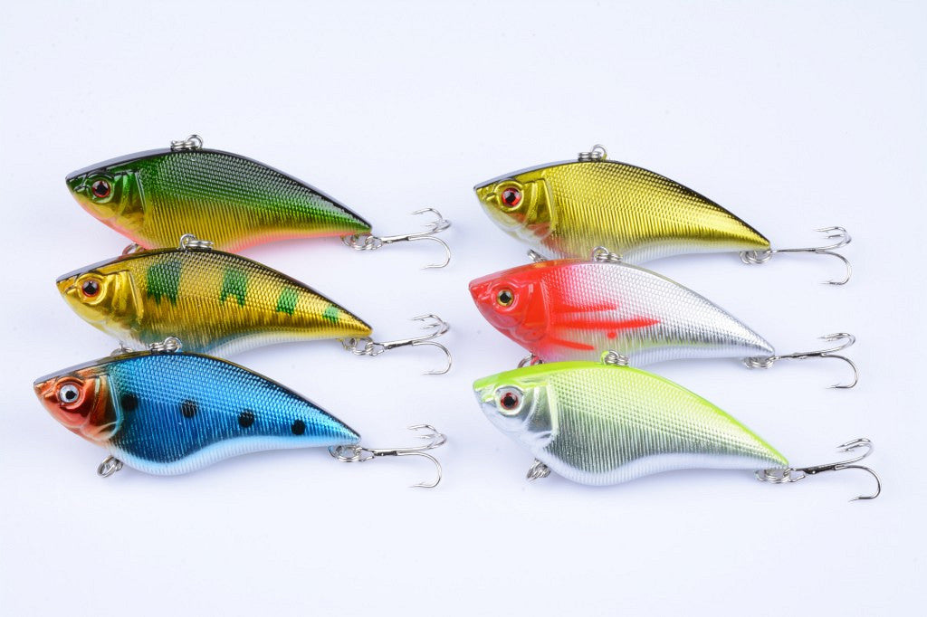 6x 7cm Vib Bait Fishing Lure Lures Hook Tackle Saltwater