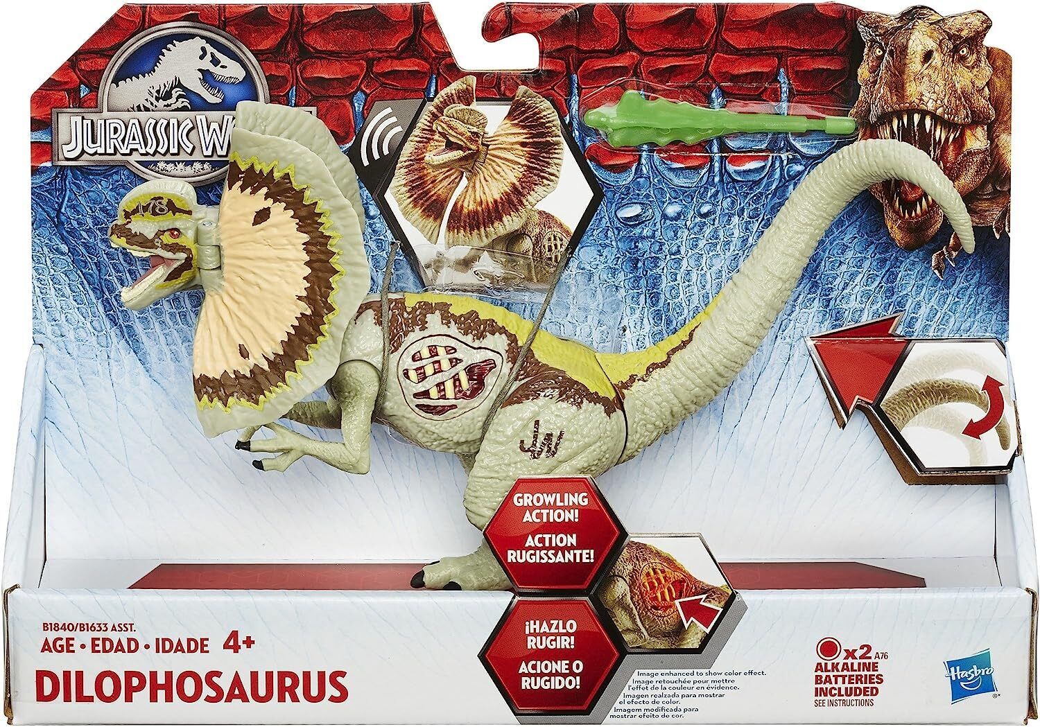 Hasbro Jurassic World Dilophosaurus Figure With Lights and Sound